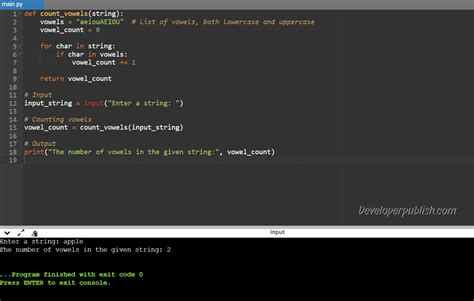 Python Program To Count The Number Of Vowels In A String