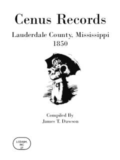 Census Records Sales - Lauderdale County Department of Archives ...