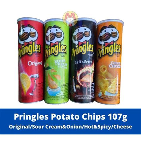Jual Pringles Potato Chips G Kripik Kentang Rasa Original Sour Cream Onion Hot Spicy