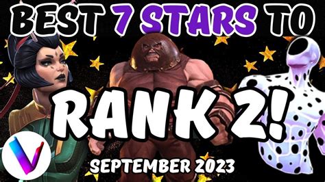 Best 7 Stars To Rank 2 September 2023 R2 7 Star Champions Silk Sunspot Photon Hulk Mcoc