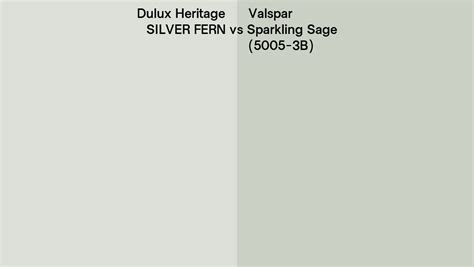 Dulux Heritage Silver Fern Vs Valspar Sparkling Sage B Side By