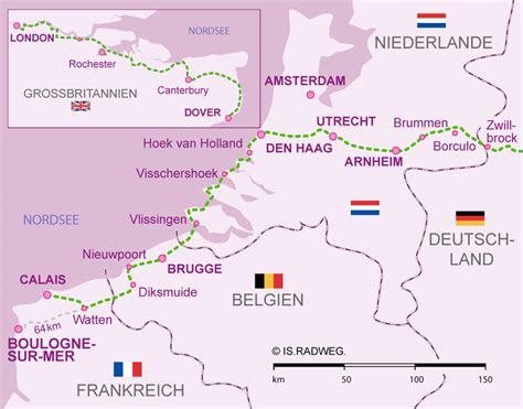 Europaradweg R Euroroute Etappenkalkulator Frankreichbelgien