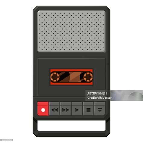 Portable Cassette Tape Player Flat Vector Illustration High Res Vector Graphic Getty Images