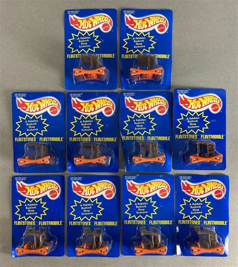 At Auction Group Of 10 Mattel Hot Wheels Flintstones Flintmobile Cars