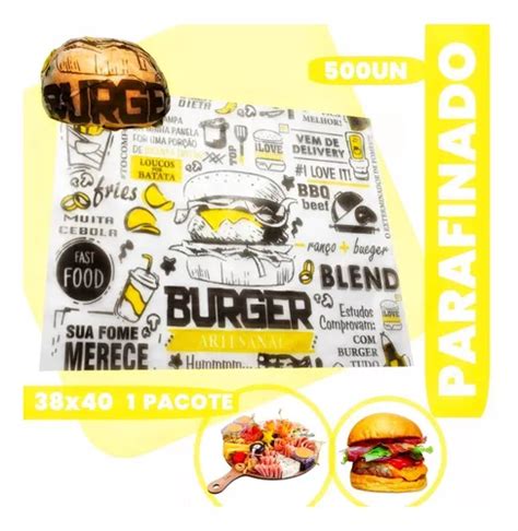 Papel Manteiga Embalar Hamburguer Lanches Frios X Fl Mercadolivre