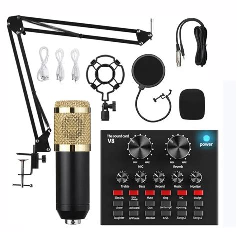 BM800 V8 Sound Card Set Audio Condenser Mic Studio Singing Microphone