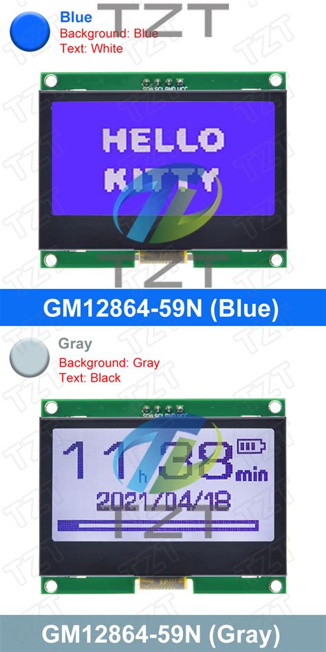 Tzt Iic Lcd Module X I C St S Cog Graphic Display Screen