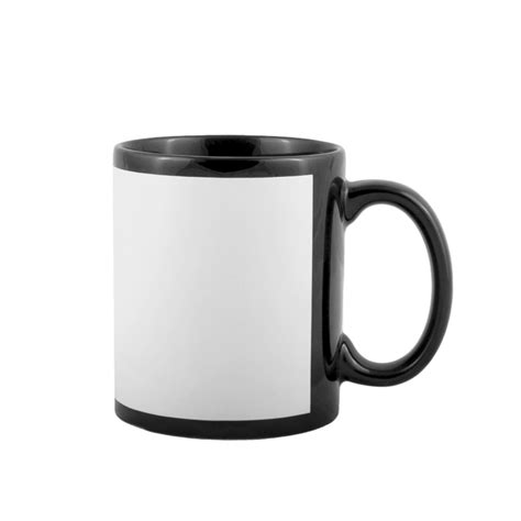 Sb 11oz Ceramic Color Mug With White Patch Sublimation Printable Blanks