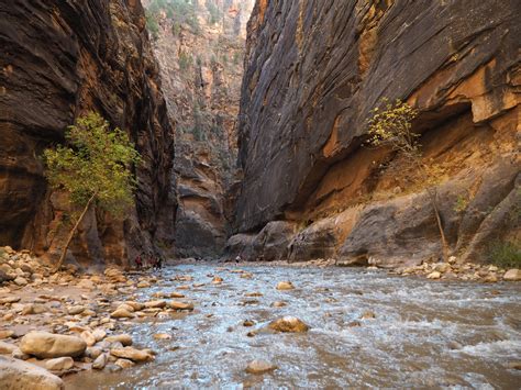 Hiking in a river - The narrows in Zion Nationalpark - smilesfromabroad