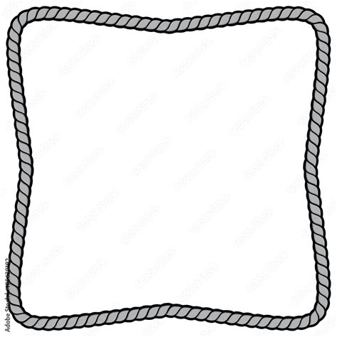 Rope Border Frame Illustration - A vector cartoon illustration of a ...