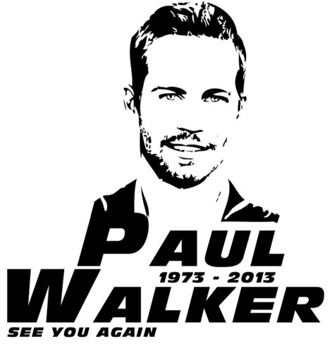 6 Digital Svg Png  Paul Walker Silhouette Vector Clipart Instant