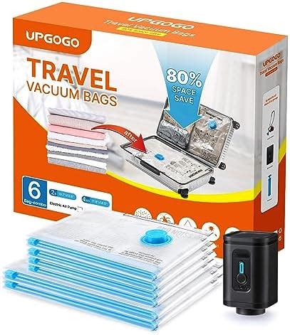 Upgogo Travel Vacuum Bags With Prtable Electric Pump Combo Pack