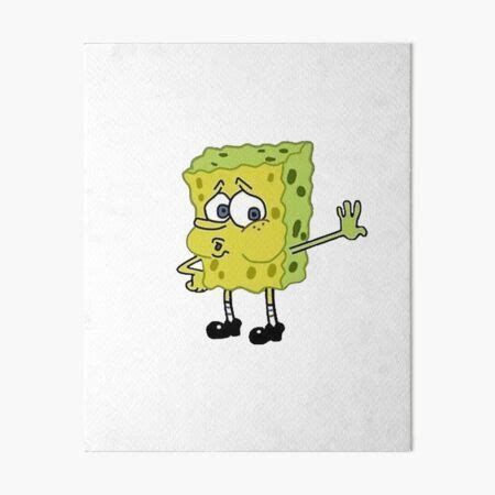 Spongebob Naked Art Board Print For Sale By MikeAg Redbubble