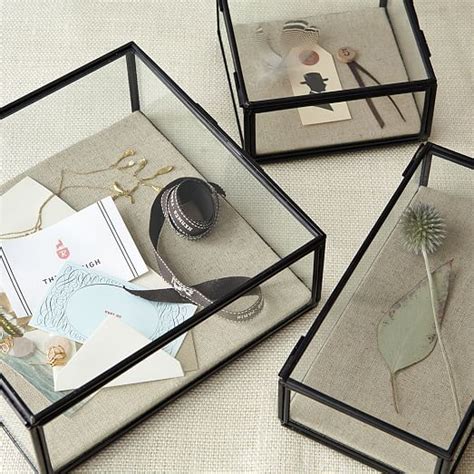 Glass Shadow Boxes Black West Elm