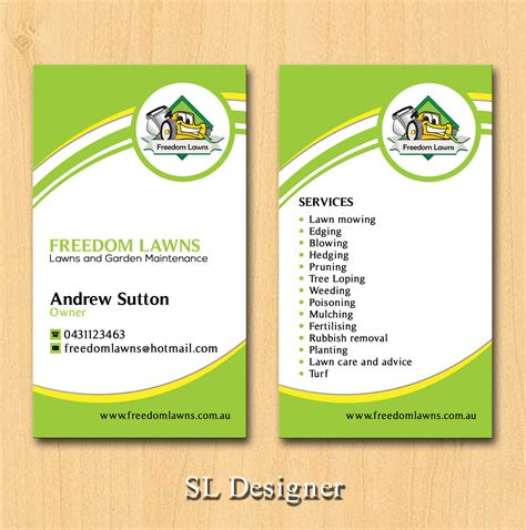 lawn care business cards examples - Held In Awe Account Image Bank