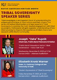 University to host Tribal Sovereignty Speaker Series in November | School of Law