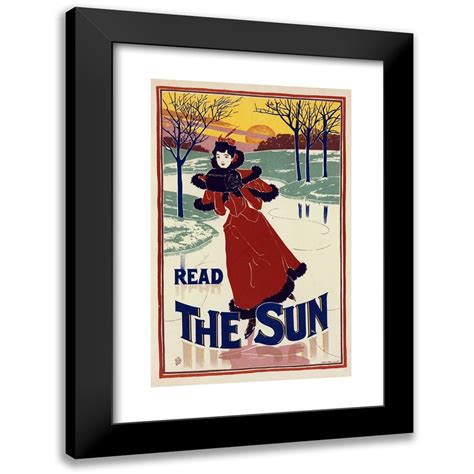 Louis Rhead X Black Modern Framed Museum Art Print Titled The Sun