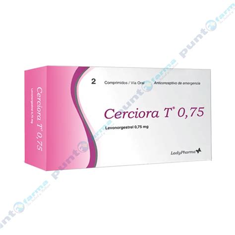 Cerciora T 0 75 Levonorgestrel 0 75 Mg Caja De 2 Comprimidos Punto