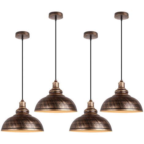 E Lustre Suspension Industrielle Vintage R Tro Pcs Plafonnier Abat