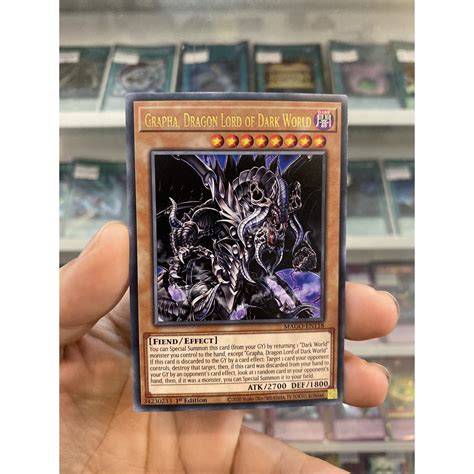 Thẻ Bài Lẻ Yugioh Mã Mago En118 Grapha Dragon Lord Of Dark World Gold Letter Rare 1st