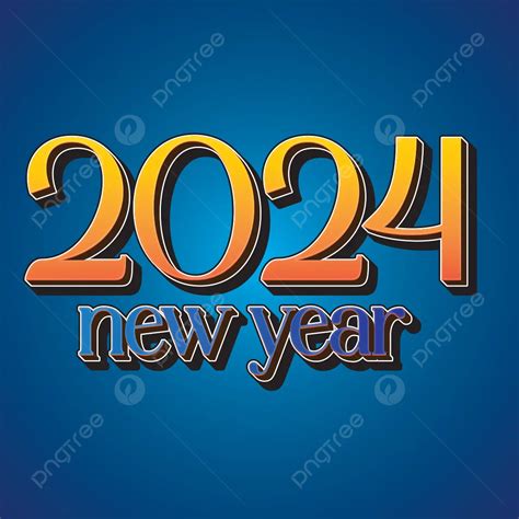 3d New Year Text For 2024 Vector Template Download On Pngtree