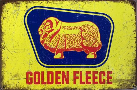 Golden Fleece Garage Rustic Look Vintage Tin Signs Man Cave Shed And Bar