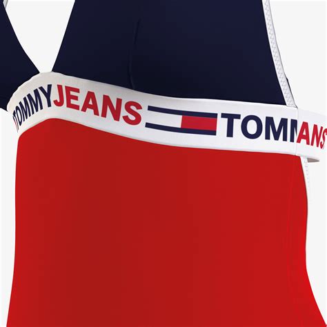 Tommy Jeans Triangle One Piece Rp Kad N Mavi Mayo Kadin Mayo Bikini Superstep