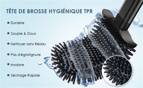 Homeasy Brosse Wc Brosse Toilette Silicone Avec Support Acier