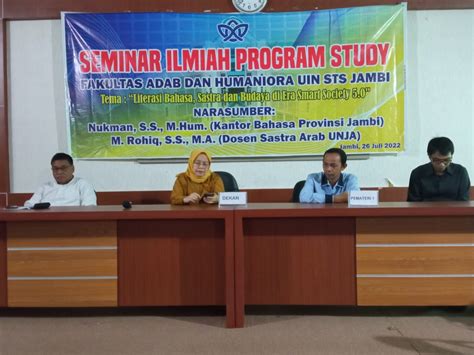 Fah Uin Sts Jambi Gelar Seminar Ilmiah Program Studi