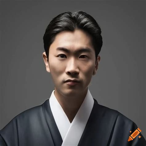 Front Facing Image Of A Japanese Male Opera Singer In Traditional