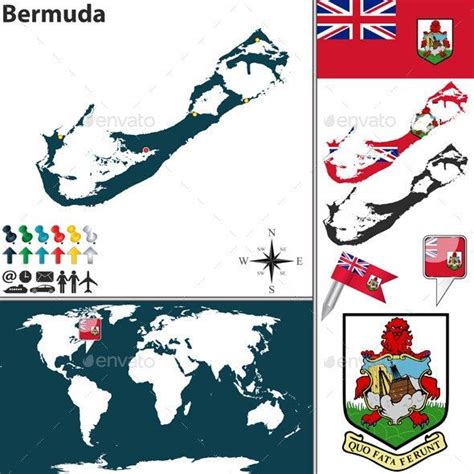 Map of Bermuda | Map, Vector art design, Graphic design illustration