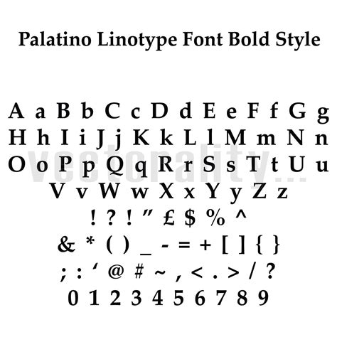 Palatino Font