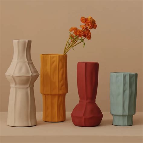 Flower Vase Nordic Decor Ceramic Vase For Room Decoration Tabletop Flower Pot Decoration Home