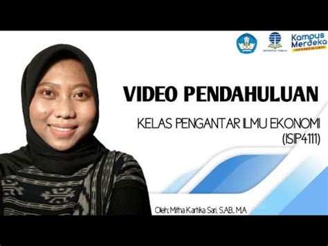 Perkenalan Dan Identitas Mata Kuliah Pengantar Ilmu Ekonomi Isip