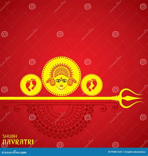 Navratri Utsav Greeting Card Stock Vector Illustration Of Goddess