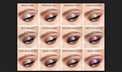 Magnificent Metals Glitter Glow Liquid Eye Shadow Stila Swatches