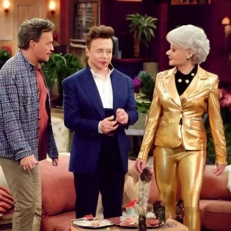 Elon Musk Guest Starring On Golden Girls Stable Diffusion