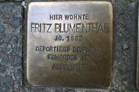 Fritz Blumenthal Stolpersteine In Berlin