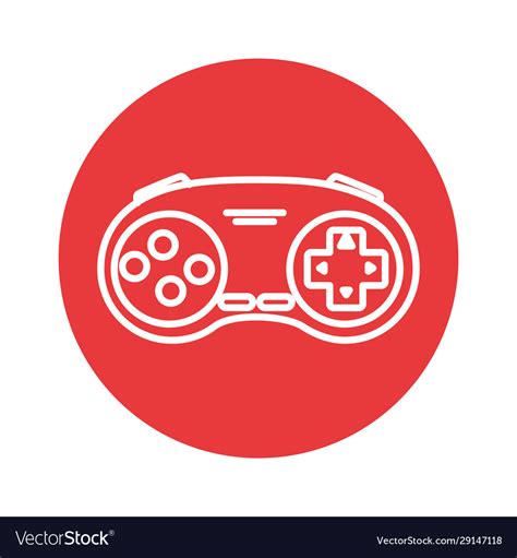 Control Game Nineties Style Isolated Icon Vector Image