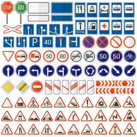 Road Sign Vector Icon Road Signs Modern Branding Logo Blue Road Signs