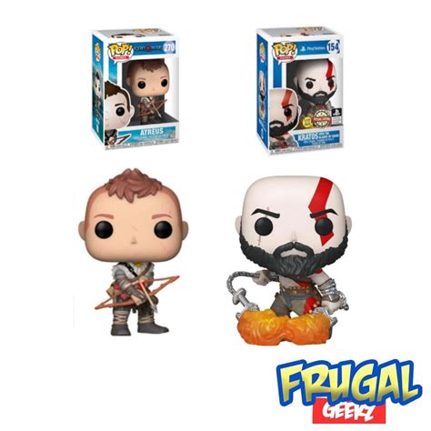 Funko Pop! Games God Of War Set of 2 Pops Atreus And Kratos With The ...
