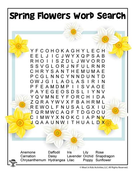 Spring Printable Puzzles