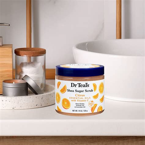 Dr Teal S Shea Sugar Scrub With Citrus Vitamin C Essential Oils