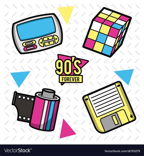 90s Forever Design Royalty Free Vector Image Vectorstock