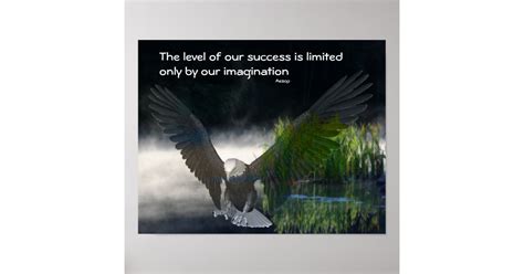 Bald Eagle Success Quote Inspirational Poster | Zazzle