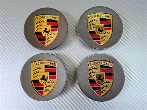 Porsche Wheel Centre Caps Mm Grey