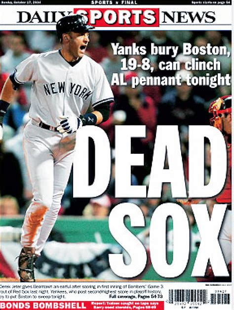 Headline After Game 3 When The Yankees Were Up Three On The The Red Sox Red Sox World Series