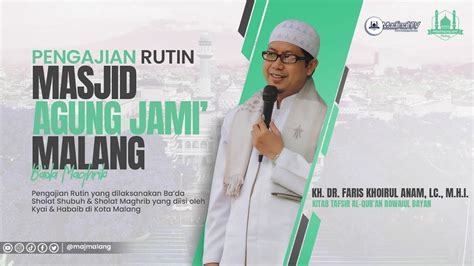 LIVE KAJIAN RUTIN RISALAH LI AHLISUNNAH WAL JAMA AH KH DR FARIS