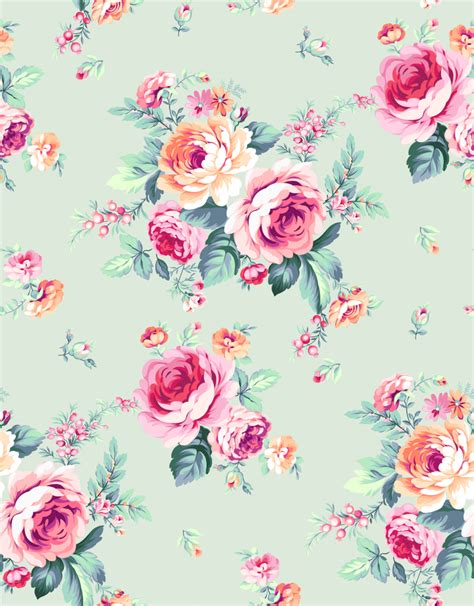 Floral Wallpaper - Pink and Orange Flowers