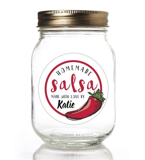 Canning Labels - Salsa Jar Labels - Homemade Labels - Homemade Jar Labels - Custom Stickers ...